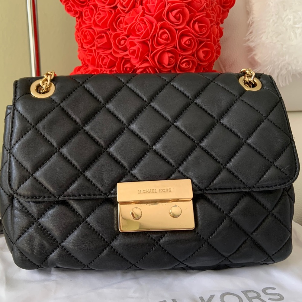 Michael Kors Sloan Large Quilted Leather Bag.